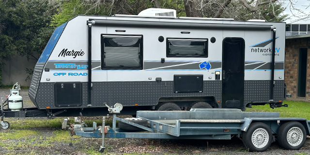 Caravan parked in our Bayswater yard